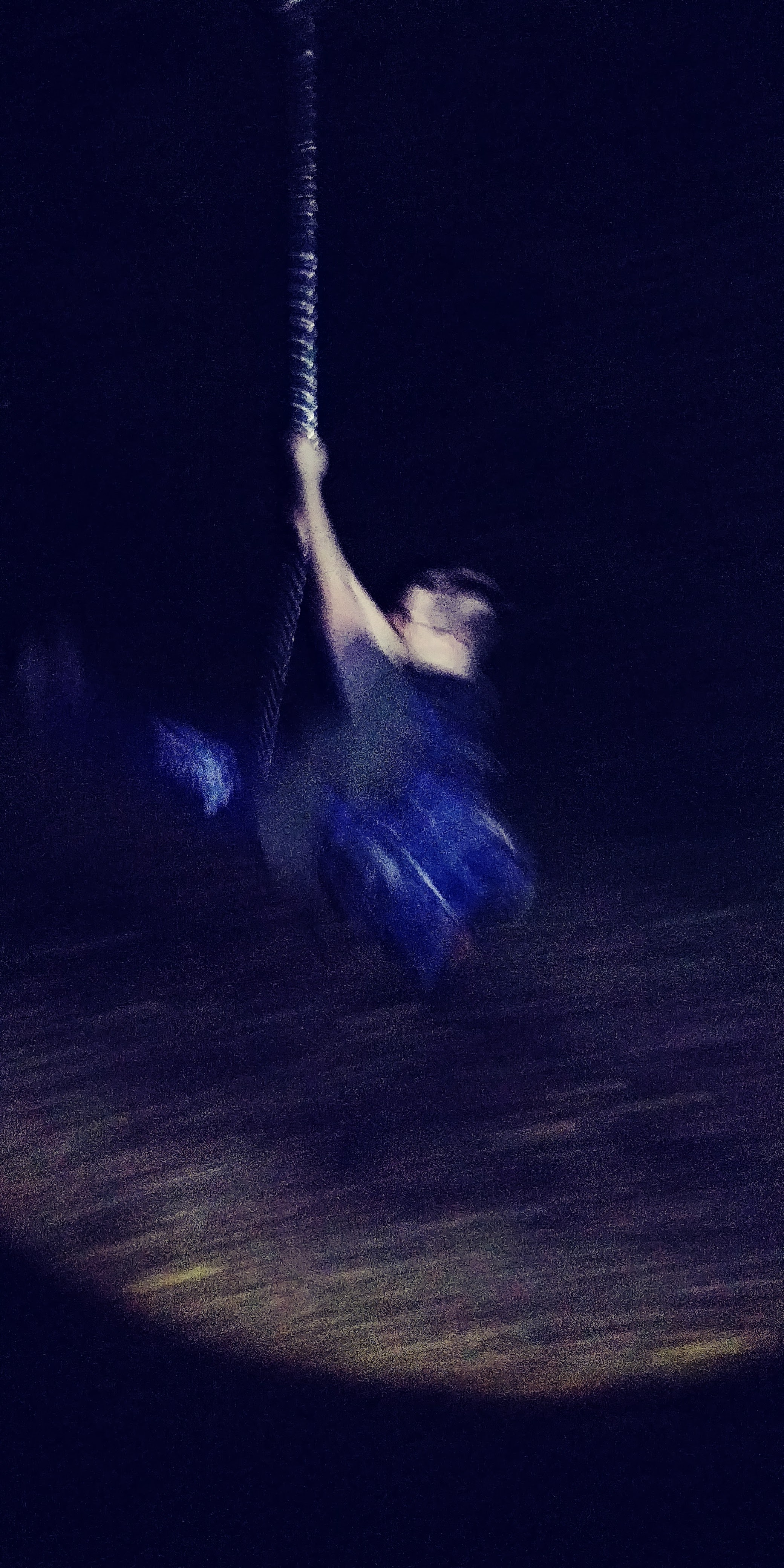 Me, on the line (I'm not sure why I thought it was a good idea to zipline with a backpack.. Maybe it was the Chopfab).