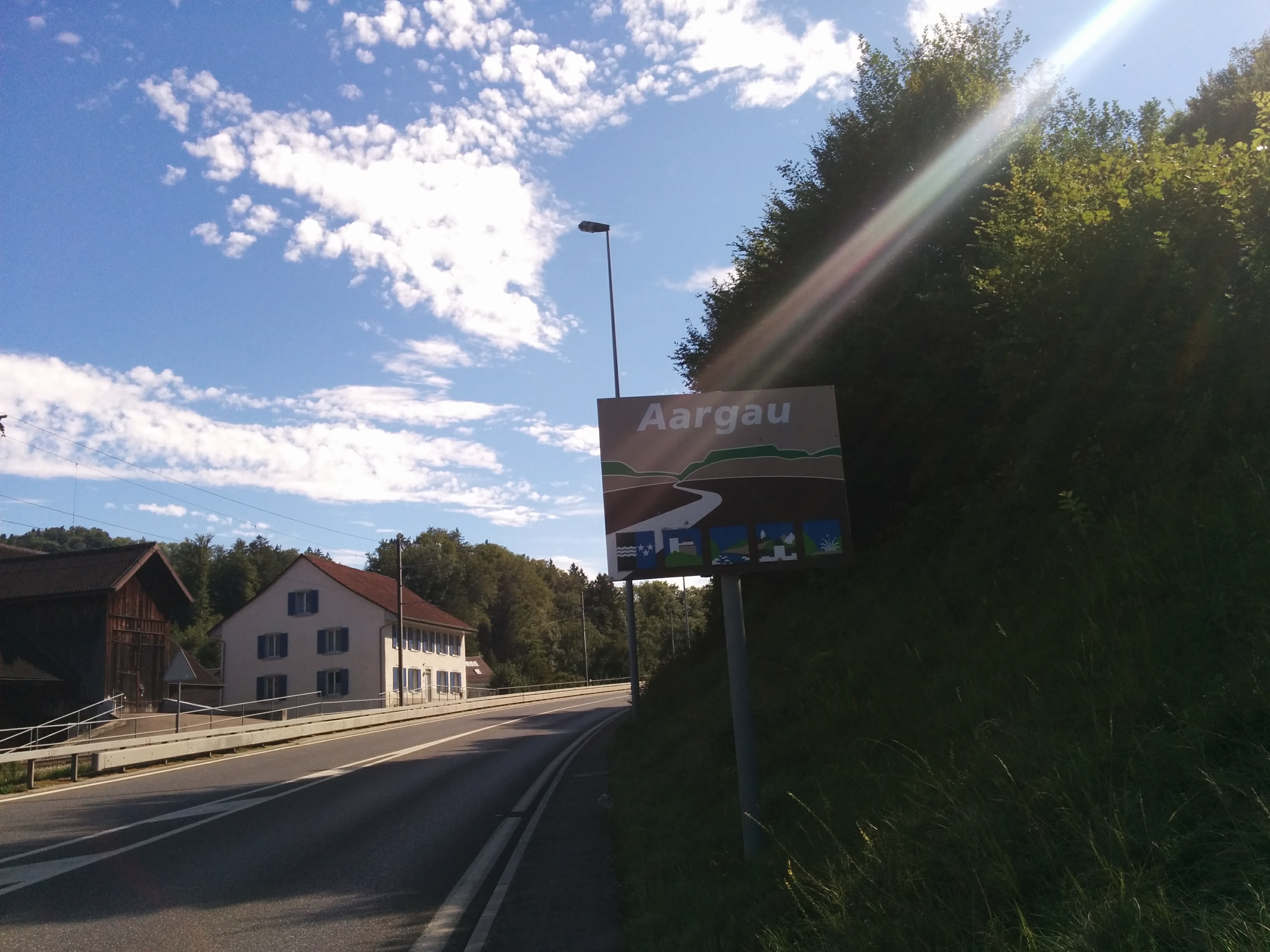 Entering Aargau. It was my first time biking to another Canton!